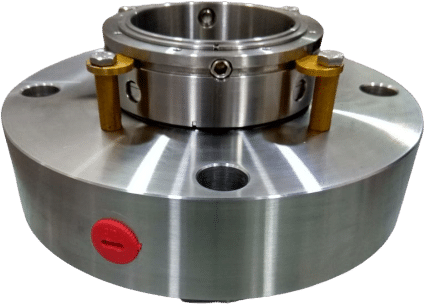 Seal Proof high pressure mechanical seal — heavy balanced seal head with multiple springs and a robust drive.